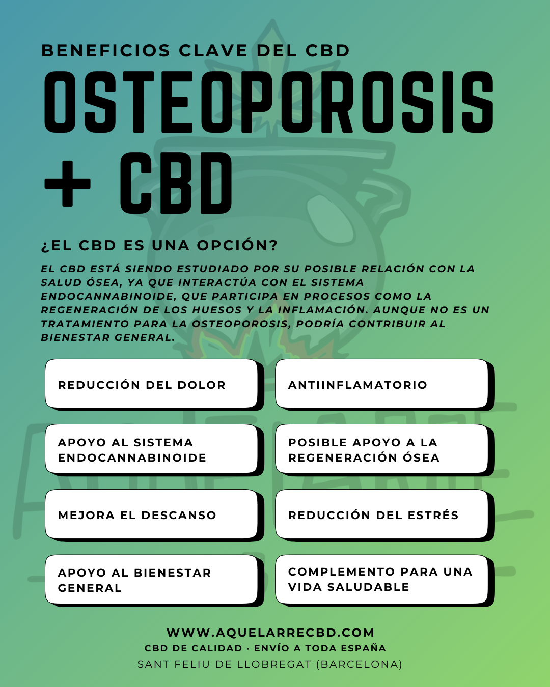 CBD y osteoporosis: Ciencia sobre el Cannabidiol y la salud de los huesos
